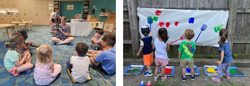 read aloud about a fly and kids painting with fly swatters