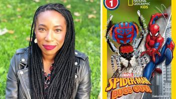 Children's author Daka Hermon and Marvel Comics book cover Spiderman Bugs Out